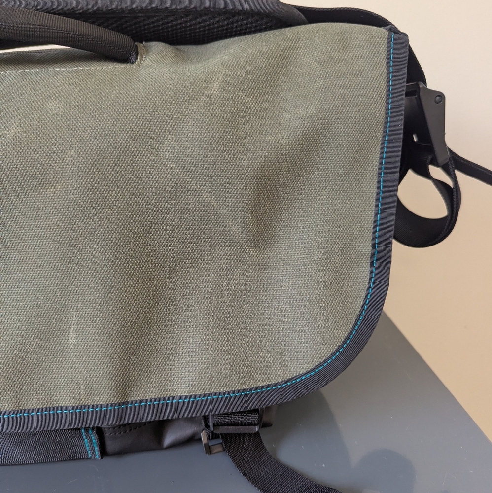 Timbuk2 Stork Messenger Diaper Bag Green Coated‎ Canvas - Picture 3 of 15